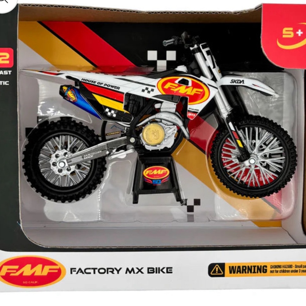 Factory MX Bike Toy - Black, White, Red